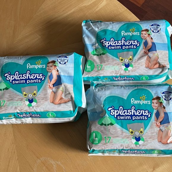 Pampers Disposable Large Pull Up Swim Diapers 17 Per Pack/3 Packs in Total NEW - Picture 2 of 5